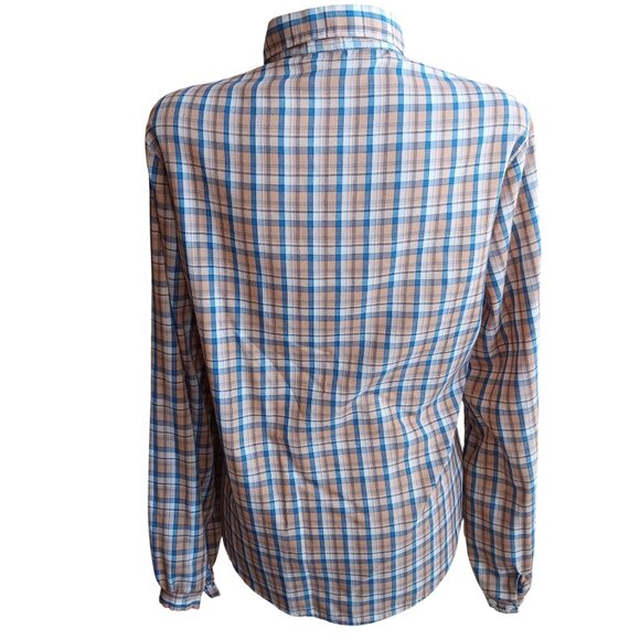 Vintage 1980s Womens Cowgirl Shirt Large Plaid Thin Button Down Top Blouse Indy - Picture 4 of 5